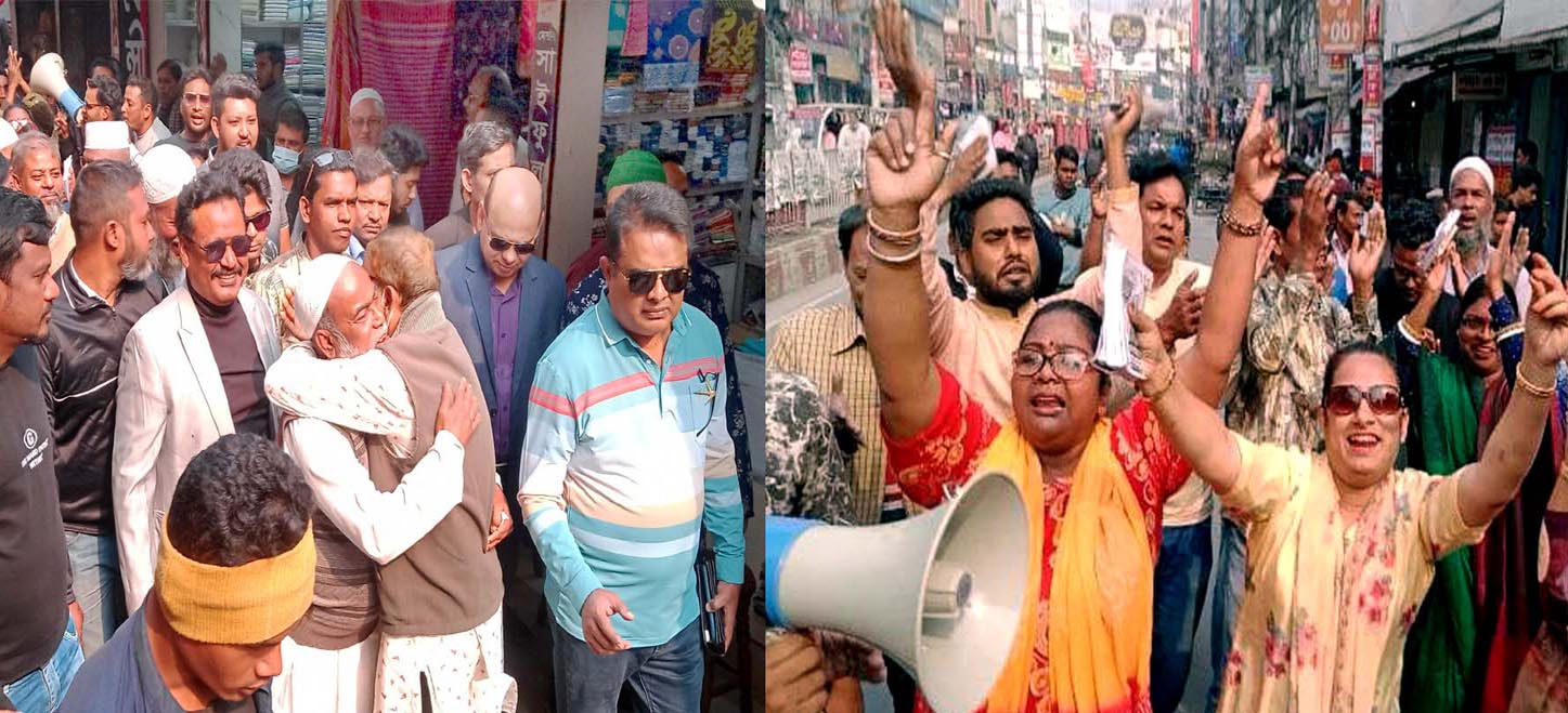 নাচ গান-উৎসব মূখর পরিবেশে জাপা মেয়র প্রার্থী মোস্তফার গণসংযোগ