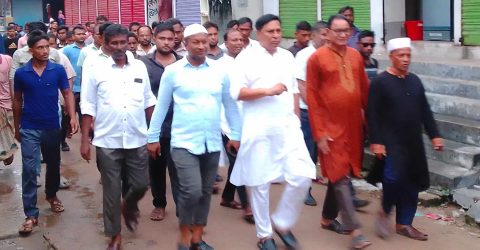 গণসংযোগে ব্যস্ত সময় পার করছেন বিএনপির সাইফুল