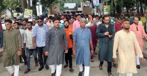 প্রধানমন্ত্রীর আগমন উপলক্ষে মিজানুর রহমান মায়ার উদ্যোগে আনন্দ মিছিল