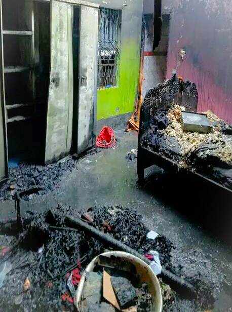 কাউনিয়ায় অগ্নিকান্ডে ঘর-বাড়ী পুড়ে ভস্মীভূত